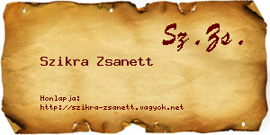 Szikra Zsanett névjegykártya