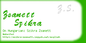 zsanett szikra business card